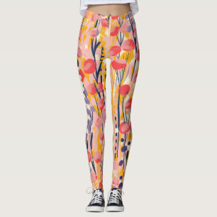 Leggings Jardin botanique floral de fleurs sauvages moderne