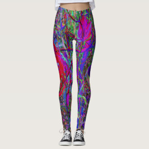 Leggings Jardin de Lys Couleurs Arc-en-ciel Abstrait Psyche