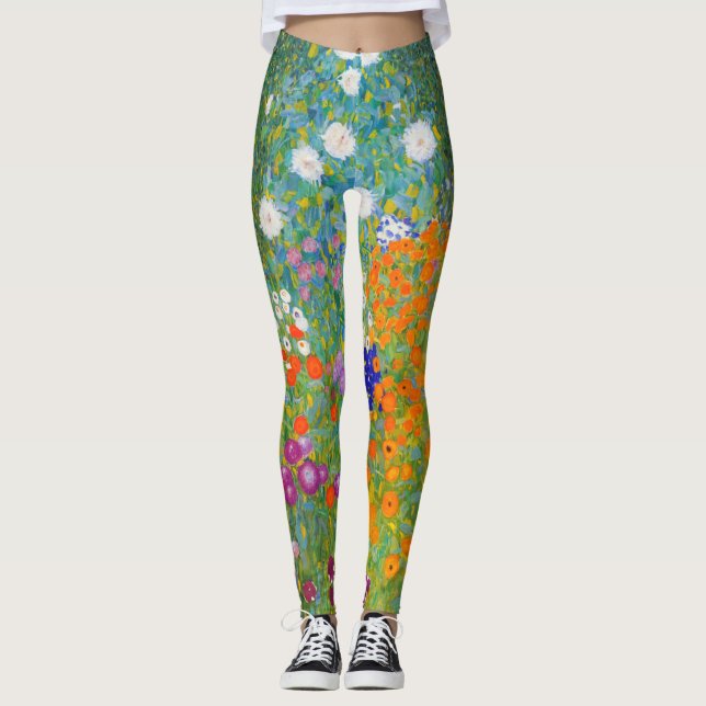 Leggings Jardin des fleurs par Gustav Klimt (Devant)