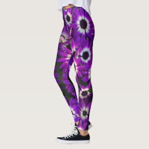 Leggings Jardin Floral Violet Clair Fleurs Modernes Audacie