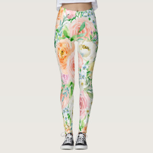 Leggings Jardin romantique Pastel