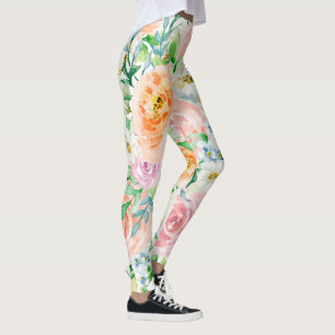 Leggings Jardin romantique Pastel