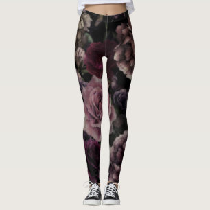 Leggings Jardin Vintage de la Bourgogne foncée