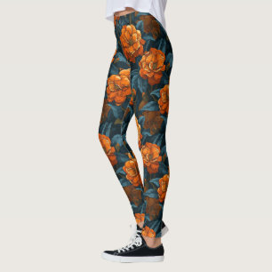 Leggings Jardinières d'exercice Orange Fantaisie Cadeaux d'