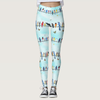 Leggings jardins sur une ligne de papillons