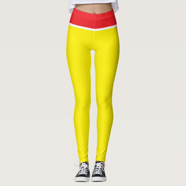 Leggings Jaune clair et rouge (Devant)