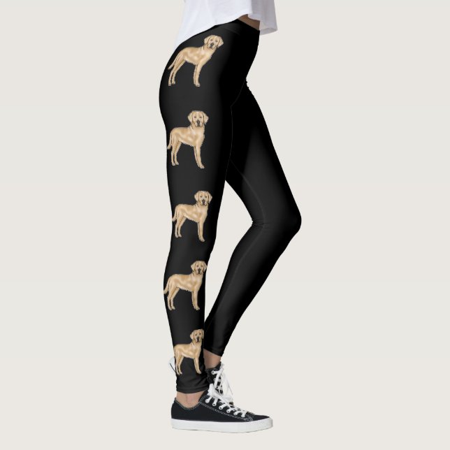 Leggings Jaune Labrador Retriever mignon Chiens de dessin n (Droite)