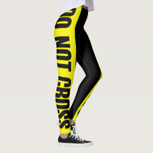 Leggings Jaune ne transcendez pas la scène de crime Zones d