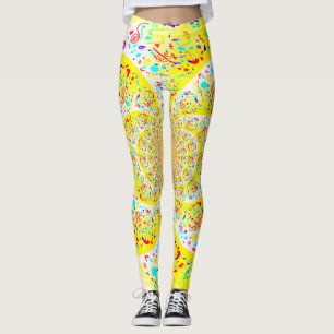 Leggings Jaune spirale