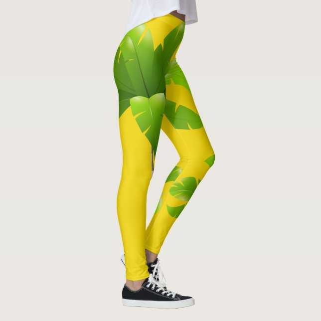 Leggings jaunes palmiers (Droite)