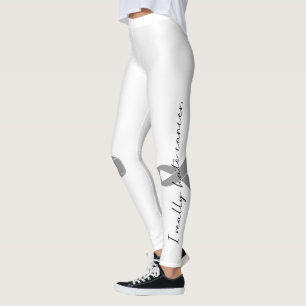 Leggings Je déteste vraiment le cancer   Couleur de ruban p