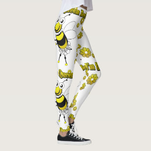 Leggings Je suis La Reine des abeilles aux fleurs