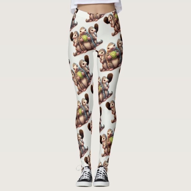 Leggings Je suis Tickled que ce Prickle aime à Pickle! (Devant)