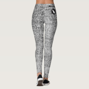 Leggings Jean noir vieilli en faux denim personnalisé pour