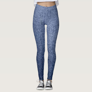 leggings Jeans Blue Red florat modern black chic