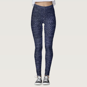 leggings Jeans Blue Red florat modern black chic