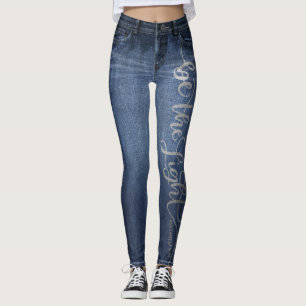 Leggings Jeans  Soyez Les Légères Imprimantes Tout-En-Dessu