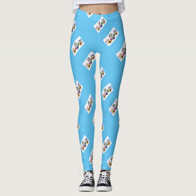 Leggings Jeu de boules BINGO amusant (Devant)