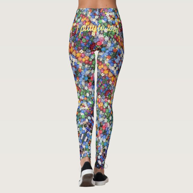 Leggings Jeu de Convention Dice Confortable "jouer pour gag (Dos)