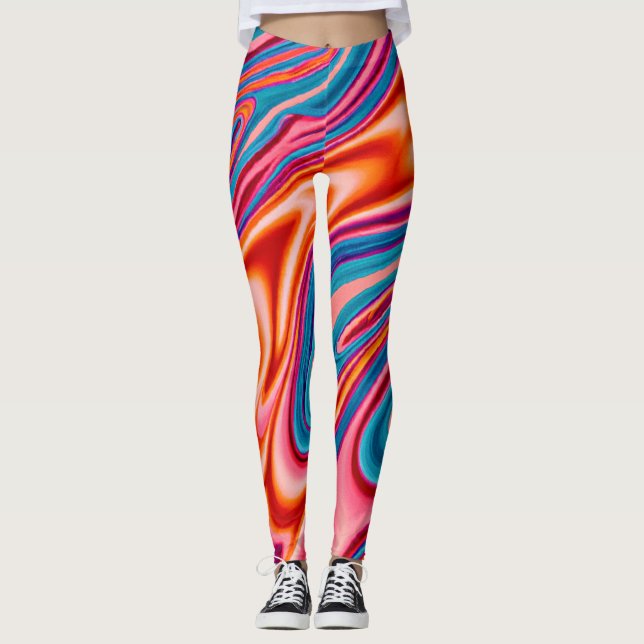 Leggings Jeu de couleurs attractif (Devant)