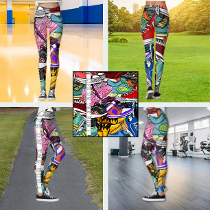 Leggings Jogger Coureur Bold Pop Art