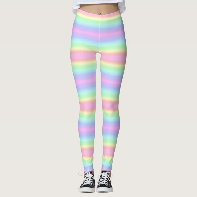 Leggings Joli arc-en-ciel rayures (Devant)