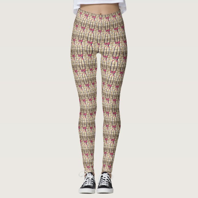 Leggings Joli Classic Rose floral motif Design (Devant)