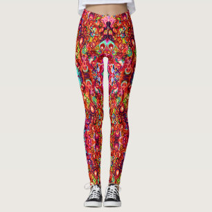 Leggings Joli coloré abstrait tourbillon peinture Coque-Mat