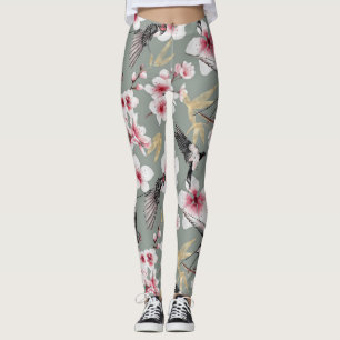 Leggings Joli japonais rose cerisier Motif