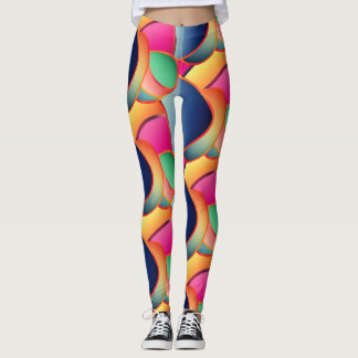 Leggings Joli motif tourbillonnant dégradé de couleur métal