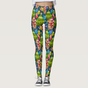 Leggings Joli Quokka Bleu Noël