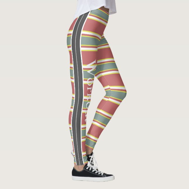 Leggings Joli retro moderne strié motif l Entraînement (Droite)