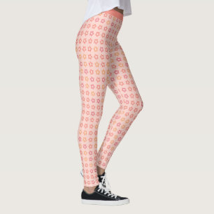 Leggings Joli rose Coral Stars Motif tendance