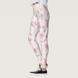 Leggings Joli rose rose florale