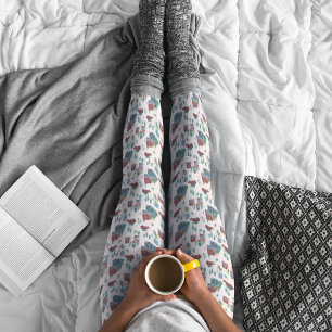 Leggings Joli village rose et arbre dans une voiture Noël r