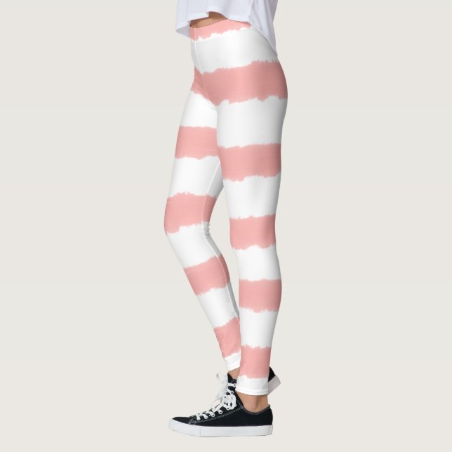 Leggings Jolie bande rose blanche (Gauche)