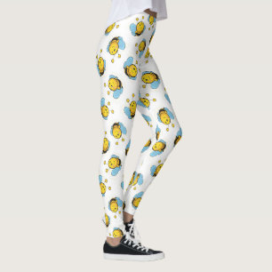 Leggings Jolie bumble motif blanc