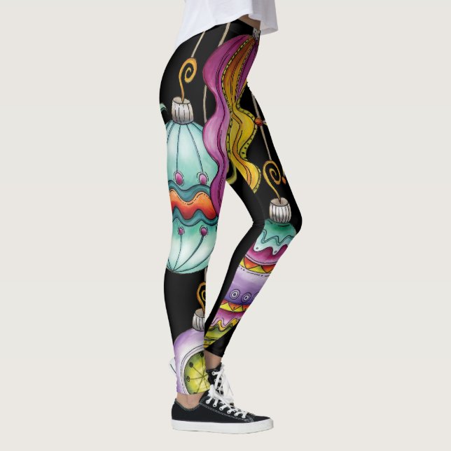 Leggings Jolie décoration de Noël, élégante et fantaisie (Droite)