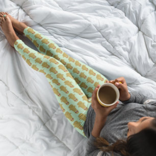 Leggings Jolie fente animal Yoga Lotus Pose Vert pâle