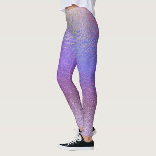 Leggings Jolie Parties scintillant Iridescente Ombre violet