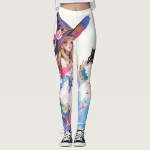 Leggings Jolie Sorcière tenant Chat noir Thunder_Cove