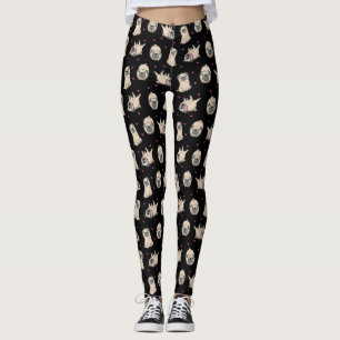 Leggings Jolies guêtres d'impression de carlin