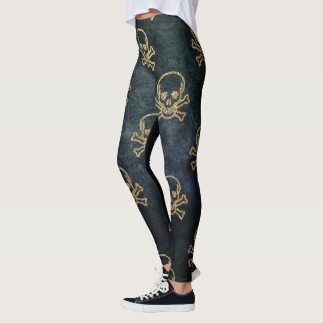 Leggings Jolly roger paresseux de pirates sur Arrière - pla (Gauche)