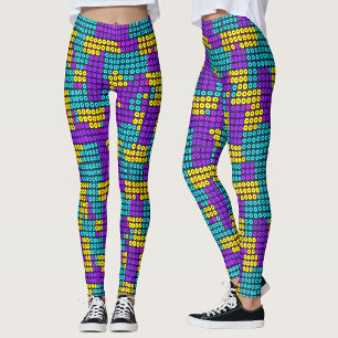 Leggings Jouets colorés abstraits motif géométrique pour en