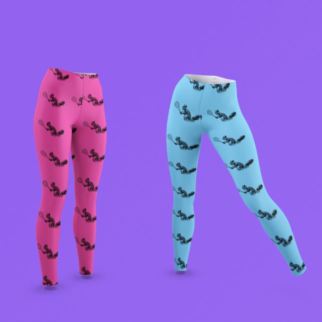 Leggings Joueur de tennis Pink Squirrel Motif (Créateur téléchargé)