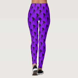 Leggings Joueuse saxophone Femmes Jambes violettes
