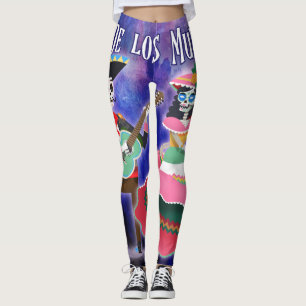 Leggings Jour de la mort Skeleton Mariachi Dancer