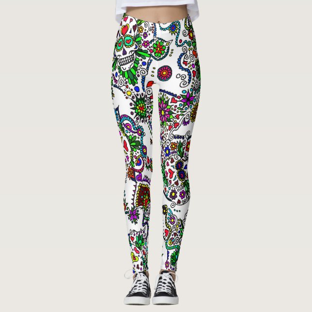 Leggings Jour des Jambes des femmes mortes (Devant)