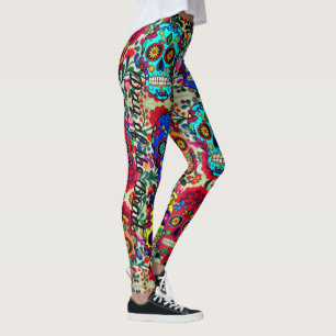 Leggings Jour Des Jambes Du Crâne De Sucre Du Pantalon De 