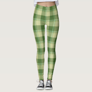 Leggings Journée de la Saint Patrick à Plaid Vert